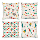 Geometric Pattern Pillow Covers by Axyaa for Sofa, Bedroom, Car - Retro Style