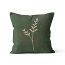 Axyaa Nordic Style Green Linen Pillowcase 45x45cm Modern Decorative Cushion Cover