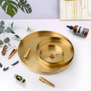 Axyaa Gold Nordic Stainless Steel Decorative Tray Jewelry Display Organizer
