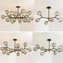 Axyaa Glass Magic Bean Chandelier with Bright LED Light