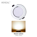 Axyaa LED Downlight: 5W-15W Three-color Dimmable Recessed Ceiling Spotlight
