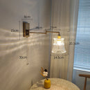 Axyaa Glass LED Wall Sconce Arm Rotate Bedroom Living Room Lights