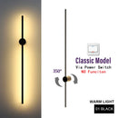 Axyaa Golden Dimming LED Wall Sconce 350° Rotation Modern Indoor Light Fixture