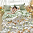 Axyaa Summer Quilt Cotton Plaid Blanket Comfortable Modern Thin Air Condition Blanket