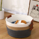 Axyaa Cotton Woven Pet Litter with Removable Bamboo Mat