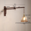 Axyaa LED Wood Glass Wall Lamp Modern Nordic Style for Home Decor