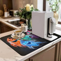 Axyaa Halloween Ghost Lines Drying MatValueChanged: Axyaa Abstract Ghost Lines Drying Mat