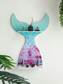 Axyaa Mermaid Tail Crystal Shelf: Boho Wall Art Aromatherapy Holder & Home Decor