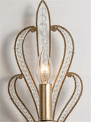 Axyaa Metal Crystal Wall Lamp: Vintage Iron Candle Sconce for Home Lighting