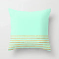 Axyaa Mint Green Geometric Printed Cushion Cover for Home Sofa Décor