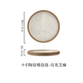 Axyaa Coarse Pottery Vertical Edge Ceramic Pasta Plate, Solid Color Round Dish