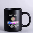 Axyaa Girlfriend's Confidant Mug 11oz Black Ceramic Coffee Cup Gift for Boys
