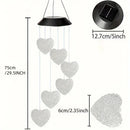 Axyaa Heart LED Solar Garden Light Chandelier for Outdoor Decoration