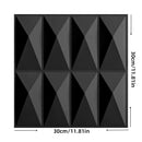 Axyaa 3D PVC Wall Panels for Indoor & Outdoor Decor, Pack of 12, Black & White