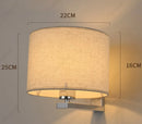 Axyaa LED Circular Fabric Wall Lamp Ambient Lighting Fixture