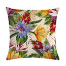 Axyaa Palm Leaf Green Seat Cover with Beautiful Flower Design for Sofa Decor