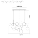 Axyaa Milky White Glass Globes LED Pendant Lights Dining Room Suspension Lamp