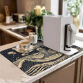 Axyaa Halloween Kitchen Draining Mat, Absorbent & Quick Dry for Coffee & Dishes