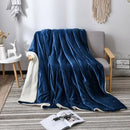 Axyaa Nordic Light Luxury Lamb Wool Flannel Double Layer Thick Quilt Blanket