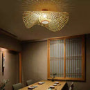 Axyaa Bamboo Weave Ceiling Light - Zen Retro Lighting for Restaurant Study Tatami Room