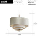 Axyaa Retro Style Fabric Chandelier Pendant Light for Living Room