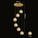 Axyaa Crystal Chandelier Stair Pendant Living Room Lights Interior Lighting