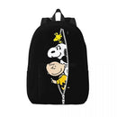 Axyaa Snoppy Canvas Backpack for Middle High College School Students