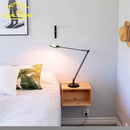 Axyaa Industrial Black/Chrome Adjustable Desk LED Light for Bedroom, Studio, and Bar