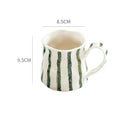 Ceramic Striped Coffee Cup Set by Axyaa