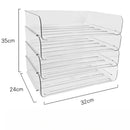Axyaa Desktop File Storage Rack Organizer Office Stackable Bookshelf Storage Shelf