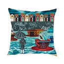 Axyaa Square Landscape Pillowcase for Home Decor - Set of 2