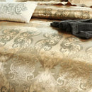 Axyaa Luxury Jacquard Bedding Set King Queen European American Satin 220x240
