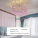 Axyaa Crystal Teardrop Chandelier: Elegant Glass Pendant Lamp for Bedroom Ceiling Lighting