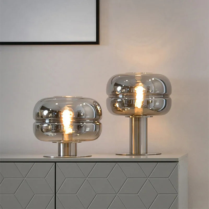 Axyaa Luxury Scandinavian Bedside Table Lamp - Modern Minimalist Design