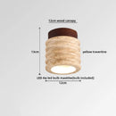 Axyaa Nordic LED Ceiling Light Stone Wood Ball Luxury Ceiling Lamp