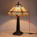 Axyaa Tiffany Glass Table Lamps LED Standing Luminaires for Home and Office
