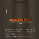 Axyaa Vintage Wooden Pendant Lamp for Dining and Bar, Industrial LED Lighting