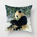 Axyaa Panda Print Polyester Cushion Cover - 45x45cm