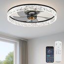 Axyaa Pendant Arm Ceiling Fan with Built-in LED Light, Adjustable Speed and Silent Operation