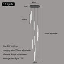 Axyaa Modern Luxury Stair LED Chandelier Pendant Light Minimalism Acrylic Droplight