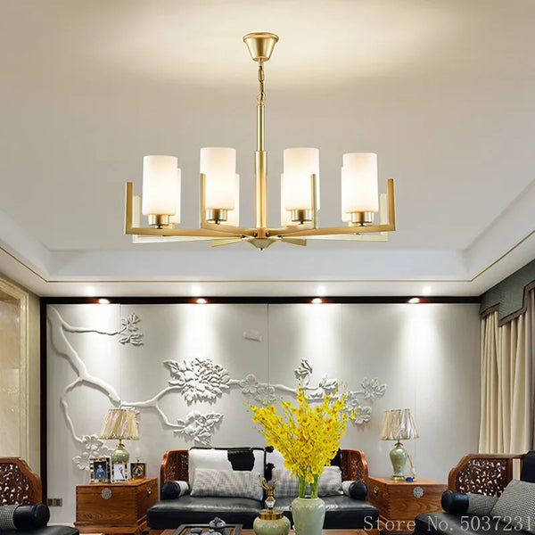 Axyaa Modern Zen LED Chandelier for Home Restaurant Bedroom Loft Iron Lamp