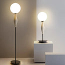 Axyaa Glass Shade Nordic Floor Lamp for Living Room Bedroom Study Decor