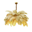 Axyaa Ostrich Feather LED Pendant Chandelier for Living Room and Bedroom