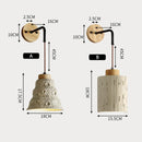 Axyaa Wabi Sabi Cement LED Wall Sconce for Minimalist Home Decor