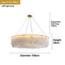 Axyaa Marble Crystal Pendant Light for Modern Luxury Bedroom, Villa, and Living Room