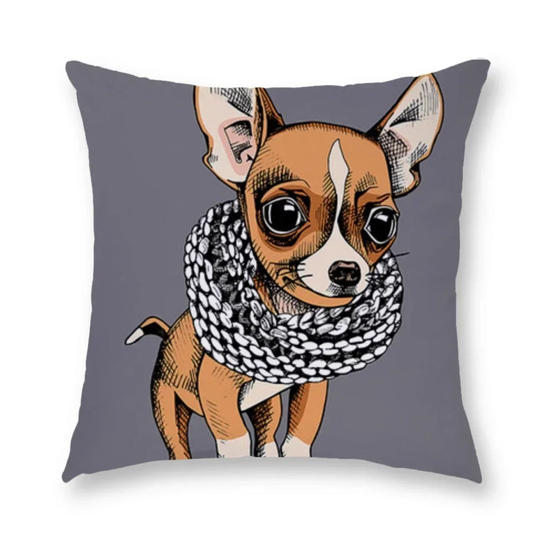 Axyaa Cartoon Dog Cushion Cover - Decorative Pillowcase for Home and Car - 45*45cm