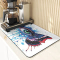 Eye Print Watercolor Style Absorbent Drying Mat & Coasters Set by Axyaa