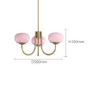 Nordic Pink Glass Pendant Light by Axyaa: Bauhaus Design Hanging Chandelier for Restaurant & Living Room