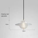 Axyaa Nordic Glass Pendant Light with LED Star Lamp for Home Decor