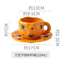 Axyaa Pumpkin Ceramic Coffee Cup, Halloween Decorative Mug, 350ml